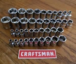 Craftsman 40 Pc Short 1/4 & 3/8 Sae Metric 6PT Ratchet Wrench Socket Set. Fixed Price $38.25.