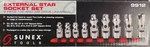 Sunex 9912 Universal External Star Socket Set 9-PIECE. Fixed Price $59.99.