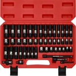 Mixpower 3/8" Drive Deep Impact Socket Set, 6 Point, 49 Piece 50 BV30, Black. Fixed Price $60.03.