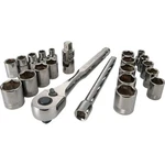 Craftsman Gunmetal Chrome 3/8-IN Drive Mechanics Tool Set, 22PC. Fixed Price $64.99.
