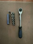 20 Piece Kobalt Double Drive Extendable 3/8" Rotator Ratchet Tool Set 0409432. Fixed Price $50.00.