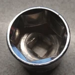 Kobalt 7/8" 6 Point 3/8" Drive Shallow Polished Chrome Socket 85398. Fixed Price $7.99.