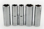 Set Of Stanley Deep Sockets 3/4, 5/8, 9/16, 7/8 & 11/16 Point. Fixed Price $15.00.