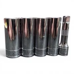 Matco Silver Eagle Adse 1/4 Drive 5PC Deep Socket Set 11-14MM Plus 2 Extension. Fixed Price $20.99.