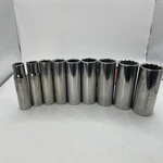 Craftsman 9PC Drive Deep 12 Point Sae Sockets 1/2-1-1/16 Usa G 47521-47532. Fixed Price $72.76.