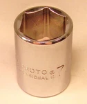Proto Professional 5428H 7/8" 6 Point 1/2" Drive Socket Chrome Standard Sae New. Fixed Price $9.00.