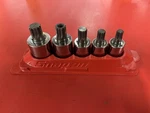 Snap-on 5PC 1/2" Drive Metric Stubby Triple Square Bit Socket Set 305STSMSE. Fixed Price $225.00.