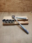 Vintage Challenger By Proto 1/2" Drive Ratchet No. 1660-3 Ext. 1666 & 4 Sockets. Fixed Price $35.75.