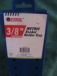 3/8'' Metric Socket Organizer Tool Holder Tray By Solutions. Fixed Price $8.99.