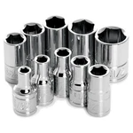 Performance Tool 1/4" Dr 6PT Sae Socket Set 10-PIECE W36002. Fixed Price $15.69.