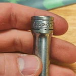 Snap-on #SFS121 3/8" Deep Socket 6PT Drive Nickel Chrome Finish. Fixed Price $9.99.