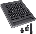 Powerbuilt 40 Piece Impact Socket Set, Drive, 6 Point 3/8-INCH. Fixed Price $177.99.