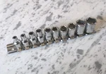 Husky 10 Pc 1/4" Drive Sae 6 Point Socket Set U.s.a. 5/32" - 1/2" W/metal Holder. Fixed Price $14.99.