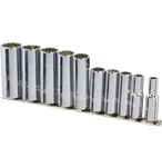 Stanley Proto J52107 Piece 12 Point 3/8" Drive Deep Socket Set. Fixed Price $75.99.