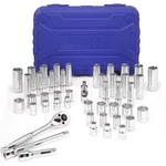 Stark Usa 47PCS 3/8" Dr Socket Set Sae/mm 90T Ratchet Extension Bar 6PT. Fixed Price $59.95.