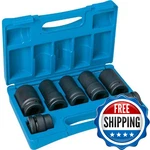 Grey Pneumatic 1IN Drive 7-PIECE Truck Wheel Socket Set. Fixed Price $308.61.