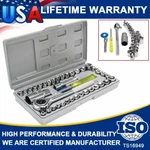 40PCS Socket Tool 1/4'' & 3/8" Drive Ratchet Wrench Set W/case For Sae Metric. Fixed Price $114.59.