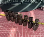 Husky 7 Piece Metric 3/8 Drive Wobble Impact Socket Set Lifetime Vintage 10 - 19. Fixed Price $35.57.
