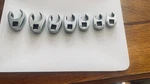 7 Piece Snap On Tools Sae 3/8" Drive Crows Foot Wrench Set FRH120S-FRX240. Fixed Price $85.00.