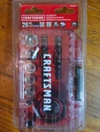 Craftsman 26 Pc Palm Ratchet Set 1/4" Drive Sae Metric Sockets Bits CMMT12004LZ. Fixed Price $25.00.