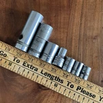 Vintage Indestro Super Socket Lot Of 7 Made The Usa. Fixed Price $44.99.