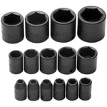15 Piece Proto J72106 Impact Socket Set: 3/8" Drive, Point, 1/4" 1". Fixed Price $141.35.