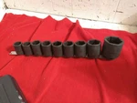 Snap On New 9 Piece 3/4 Drive Point Metric Shallow Impact Socket Set 24-46MM. Fixed Price $300.00.