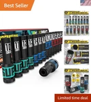 Impact Socket Set 14 Pcs Deep Drive 10-24MM Chrome Vanadium Storage Case. Fixed Price $53.11.