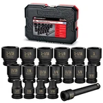 Powerbuilt 18 Pc 1/2" Drive Sae Impact Socket Set, Chrome Moly Steel - 940837. Fixed Price $79.95.