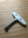Vintage 1980S White Golf Gear Spike Wrench T-handle 4"H X 3.75"W. Fixed Price $7.99.