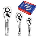 Workpro 3PC Stubby Ratchet Set 1/4" 3/8" 1/2" Drive Handle Quick Release. Fixed Price $29.99.