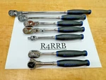 Snap-on Tools Usa New Power Blue 7 Piece 1/4 Drive Assorted Ratchet Lot Set Rare. Fixed Price $1500.00.