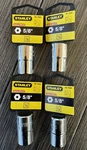 Lot Of 4 Stanley 1/2 Drive 5/8 Inch Max 6 Point Socket. Fixed Price $11.99.