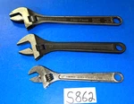 Blue-point Tools 3 Piece Adjustable Crescent Style Wrenches 8, 10 And 12 Inches. Fixed Price $95.00.