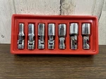 Snap On Tools 7 Piece Sae Deep Swivel Universal Socket Set 6 Point 3/8 Drive. Fixed Price $139.95.