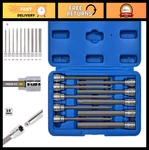 Extra Long 3/8" Drive Allen Hex Bit Socket Set, S2 & Cr-v, Sae, 10 Pieces, 1/16". Fixed Price $38.99.