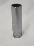 Preowned Snap-on 1/2" Drive 12-POINT Sae 11/16" Flank Deep Socket S221. Fixed Price $42.99.