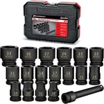 Powerbuilt 18 Piece Socket Set, 1/2 Inch Metric, Impact, Black. Fixed Price $95.99.