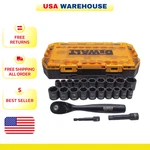 Dewalt Impact Socket Set With Ratchet, Metric/sae, 3/8" Drive, 23-PIECE. Fixed Price $65.24.