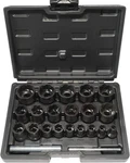 22 Piece Bolt Nut Extractor Set, 1/2" And 3/8" Drive Impact Lug Remover Sock. Fixed Price $71.74.