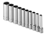 Sk Tools 10 Piece 1/4" Drive 12 Point Deep Fractional Chrome Socket Set (4950). Fixed Price $99.41.