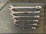 Sk Tools FC14 - FC24 7/16 3/4 Flex Head 12 Pt. Combo Pc. Wrench Set Usa. Fixed Price $130.00.