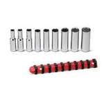 Wright Tool 208 1/4" Drive 9 Piece Deep Socket Set 6-POINT On Clip Rail. Fixed Price $96.58.