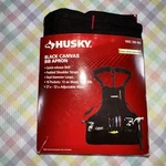 Husky 16-POCKET Black Canvas Bib Tool Storage Organization New /. Fixed Price $18.00.