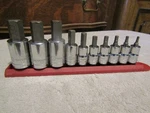 Gearwrench 10 Piece Sae Hex Bit Socket Set 3/8 1/2". Fixed Price $30.00.