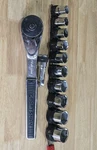 Craftsman Usa 1/2" Drive Ratchet 43766 With Sae 11PC Grip Sockets Extension. Fixed Price $179.99.
