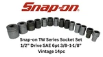 Snap-on Tw Series Socket Set 1/2 Drive Sae 6PT 3/8 1-1/8 Vintage 14PC. Fixed Price $94.95.