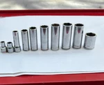 Kobalt Sockets Deep Well/standard 9-3/8" Drive 1-1/2" Lot Of 10 Sizes Vary. Fixed Price $10.99.