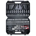 Amm Mechanics Tool Set, 1/4 In, 3/8 And 1/2 Drive Socket 202 Piece. Fixed Price $95.38.