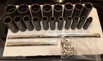 Stanley Proto J74116 19 Piece Point 1/2" Drive Deep Impact Socket Set Usa. Fixed Price $224.00.